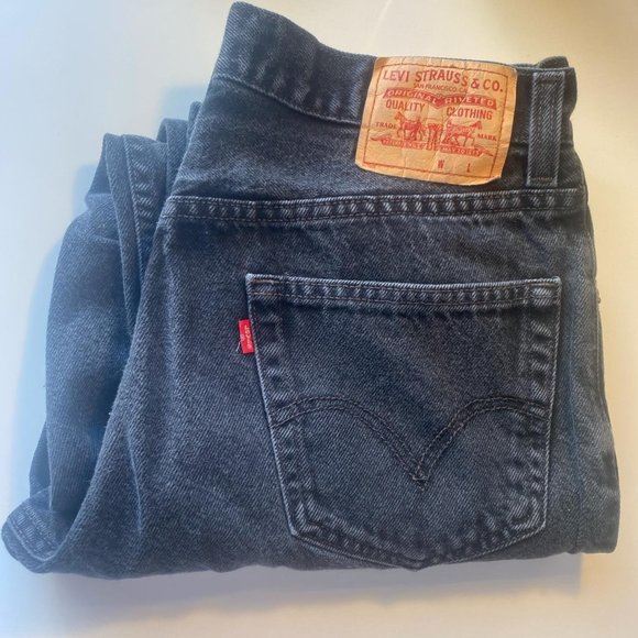 Dark Grey Levis 550 Jeans Zip Fly Made In Mexico - Picture 3 of 3